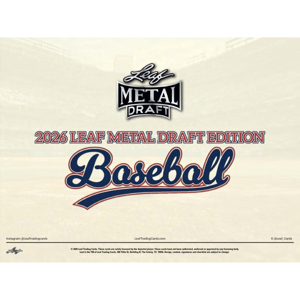 2026 Leaf Metal Draft Baseball Mega 8-Box Case *Presale*