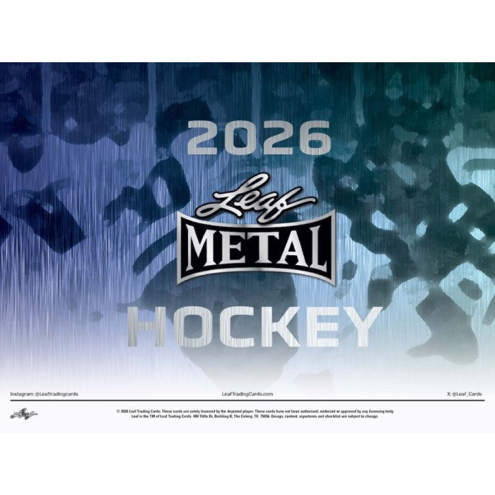 2026 Leaf Metal Hockey Hobby 12-Box Case *Presale*