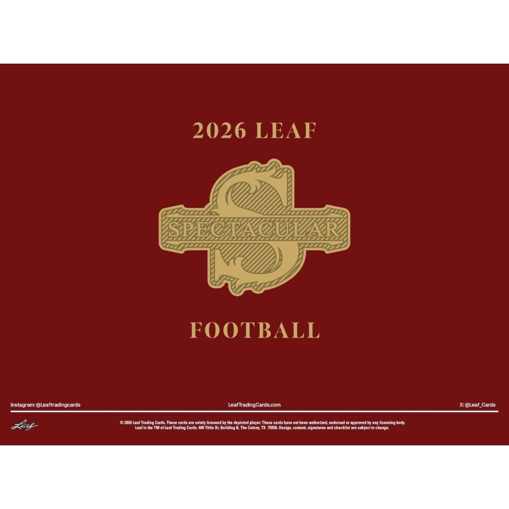 2026 Leaf Spectacular Football Box *Presale*