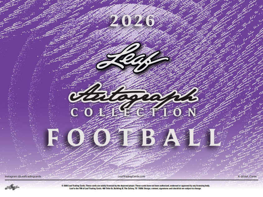 2026 Leaf Autograph Collection Football Hobby Box