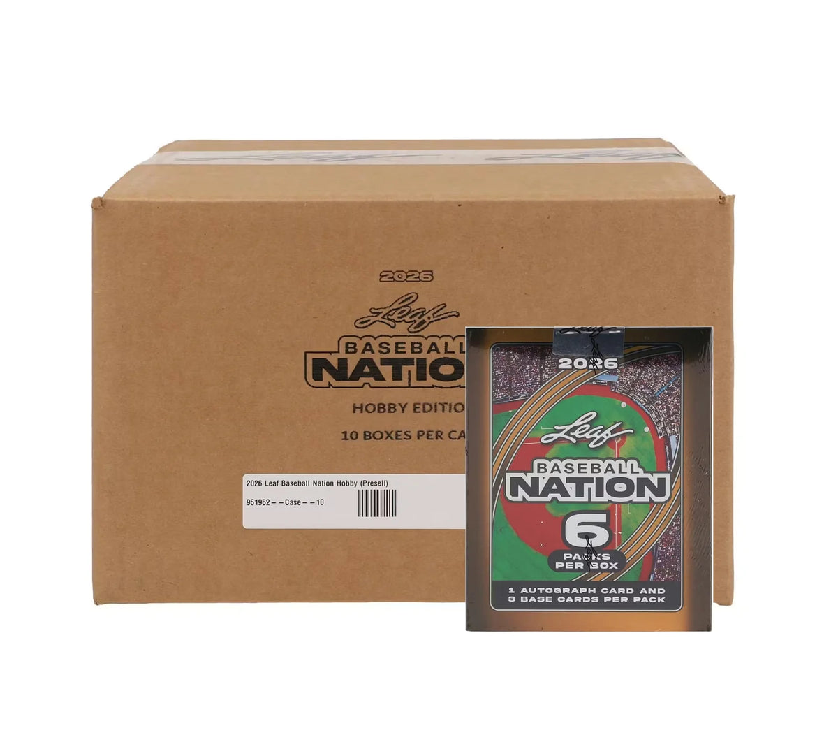 2026 Leaf Baseball Nation Hobby 10 Box Case