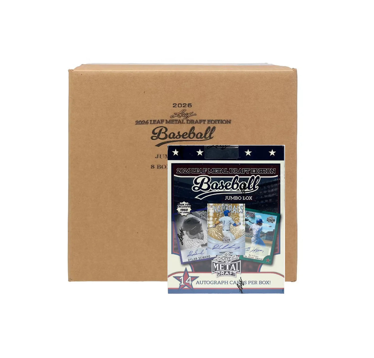 2026 Leaf Metal Draft Baseball Mega 8-Box Case