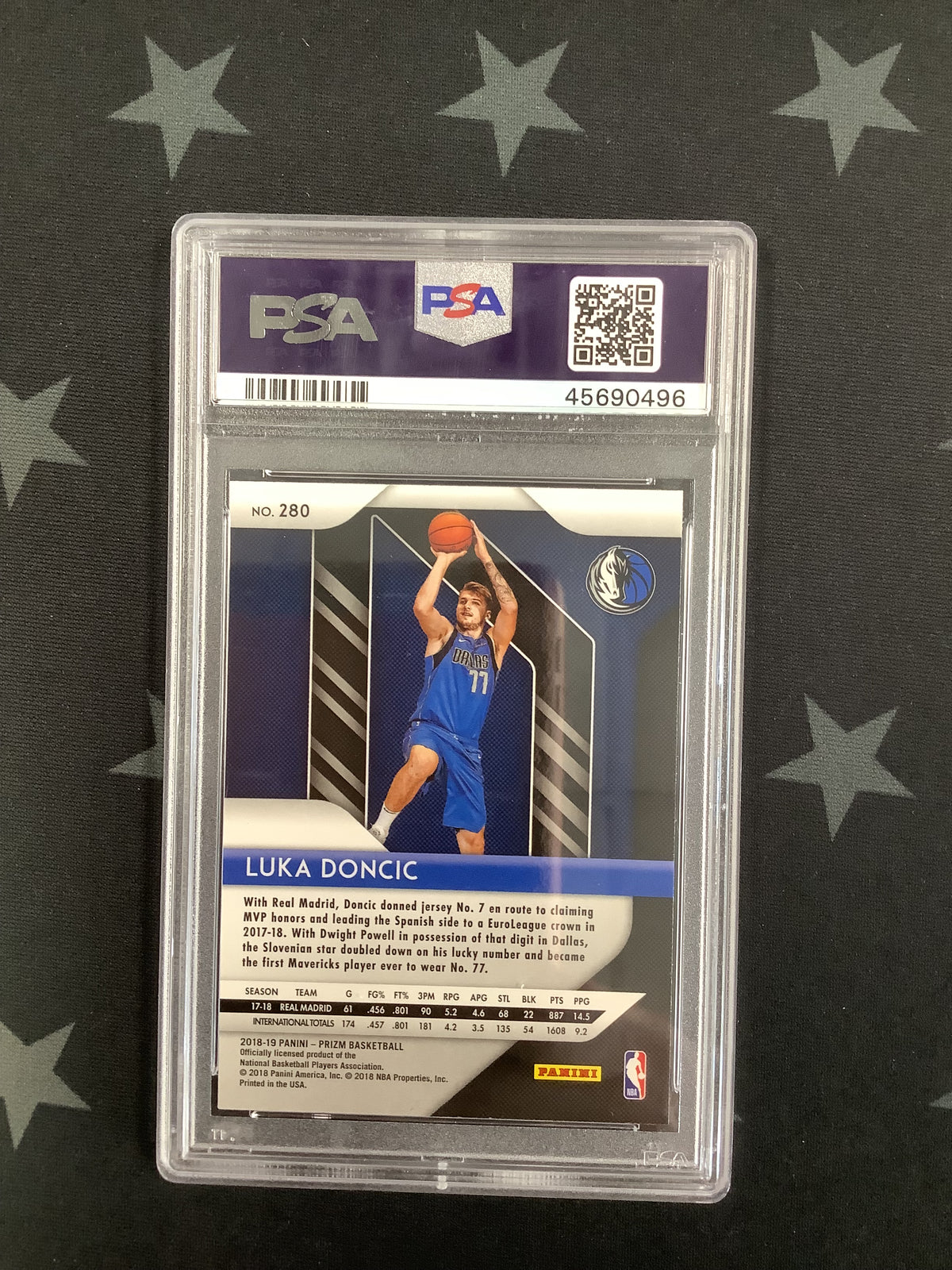 2018 PANINI PRIZM LUKA DONCIC ROOKIE #280 PSA 9