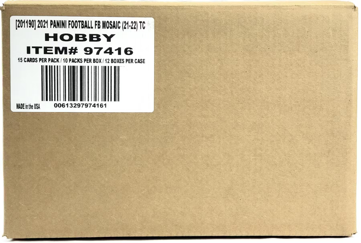 2021 Panini Mosaic Football Hobby 12 Box Case