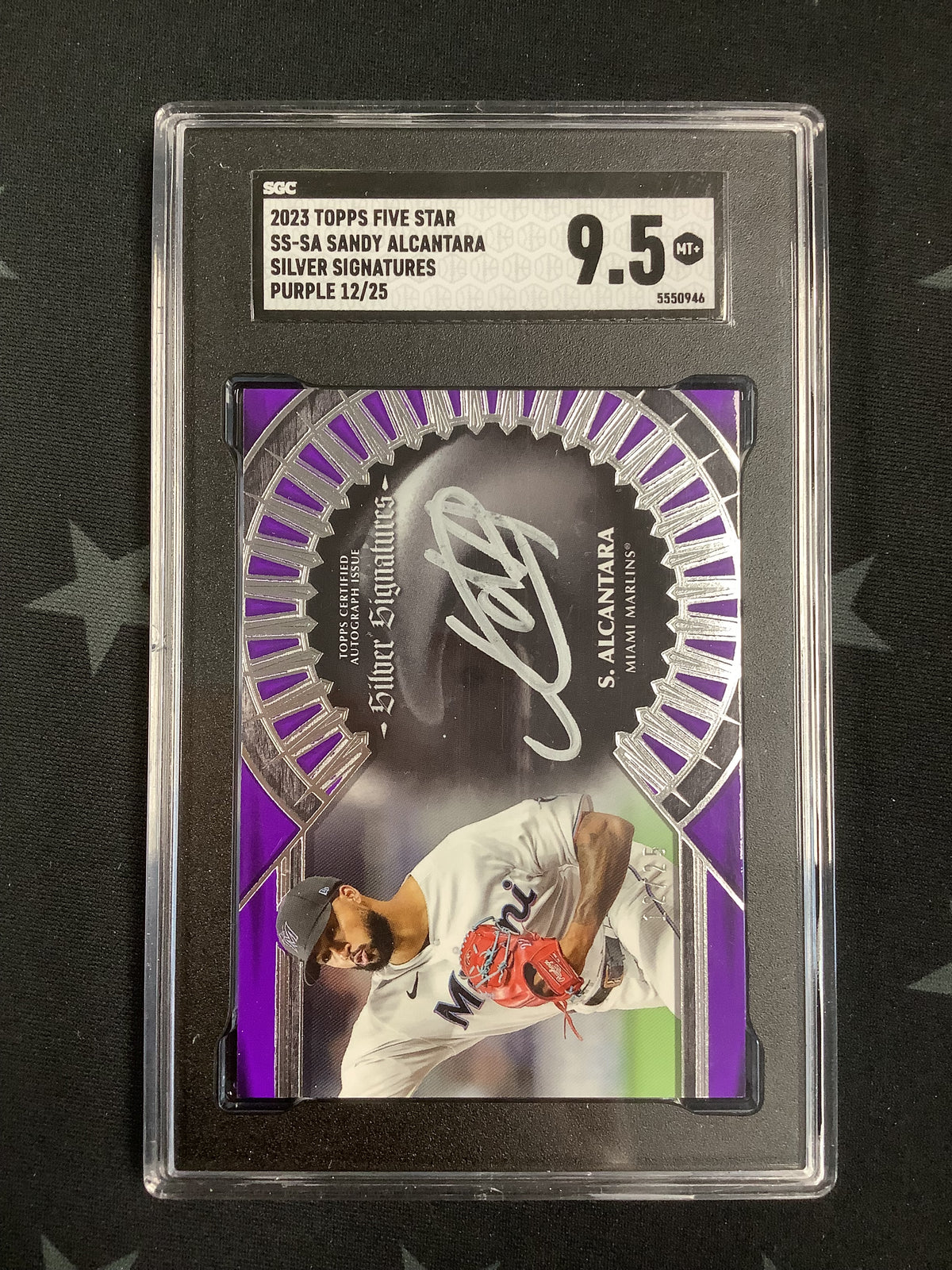 2023 TOPPS FIVE STAR SILVER SIGNATURES PURPLE SANDY ALCANTARA #SS-SA