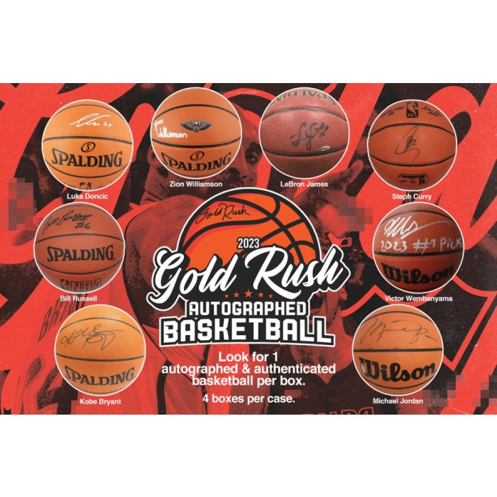 2023 Gold Rush Autographed Basketball 4 Box Case