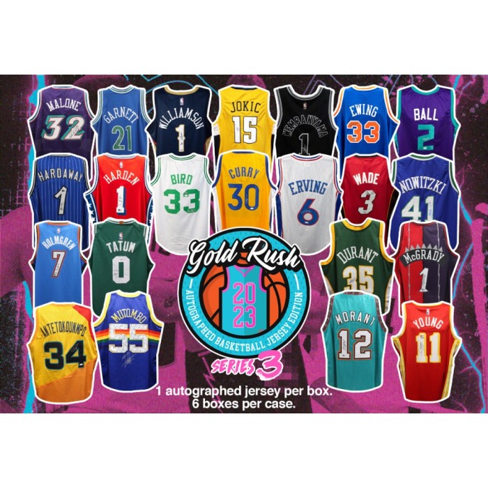 2023 Gold Rush Autographed Basketball Jersey Series 3 Box