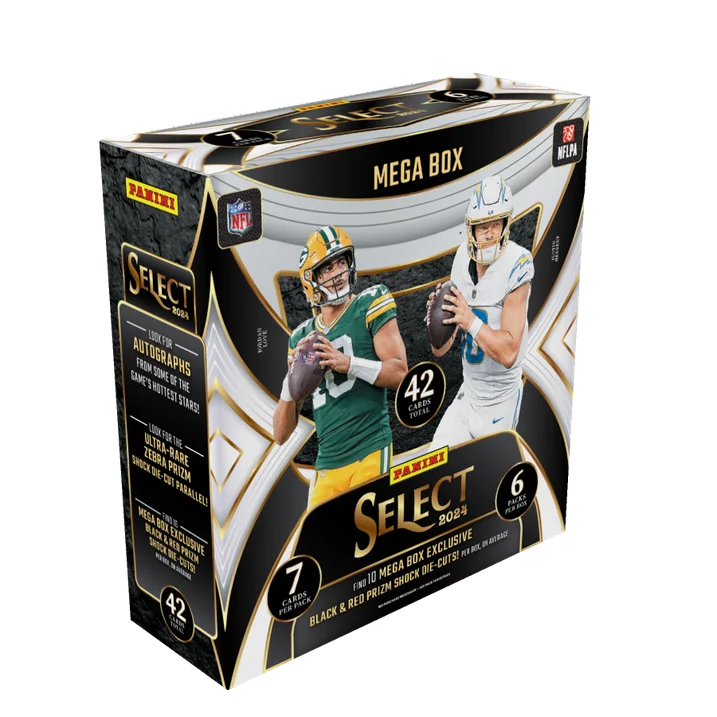 2024 Panini Select Football Mega Box (Black &amp; Red Die-Cuts)