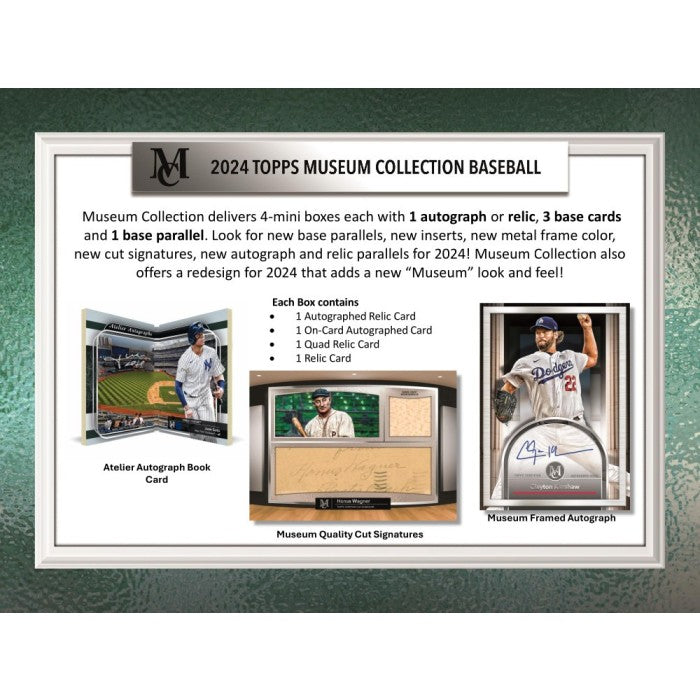 2024 Topps Museum Collection Baseball Hobby Box 12-Box Case
