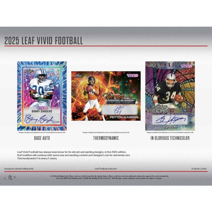 2025 Leaf Vivid Football Jumbo Hobby Box