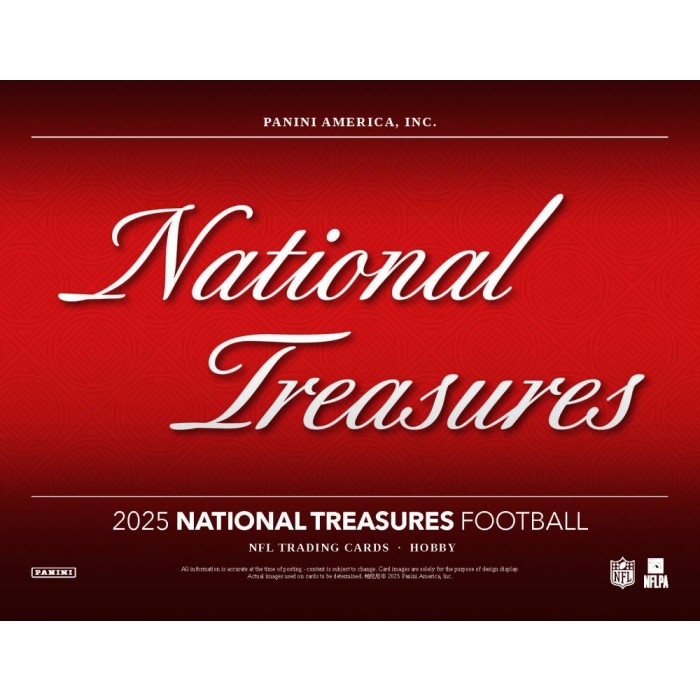 2025 Panini National Treasures Football Hobby Box 4-Box Case