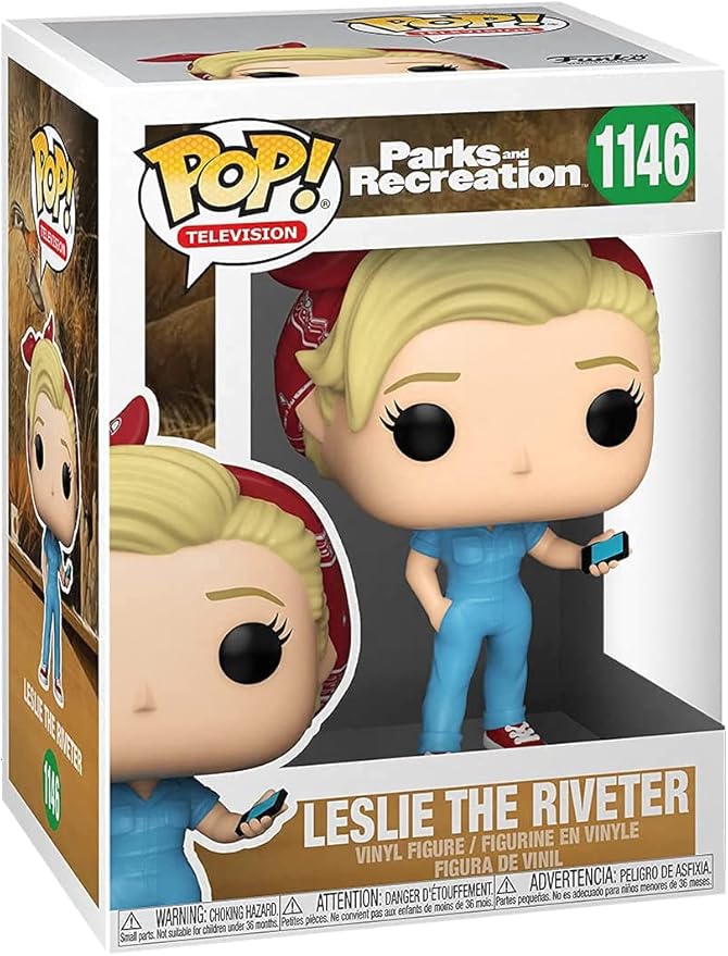 Leslie the Riveter Funko Pop Parks &amp; Rec 1146 W/ Protector