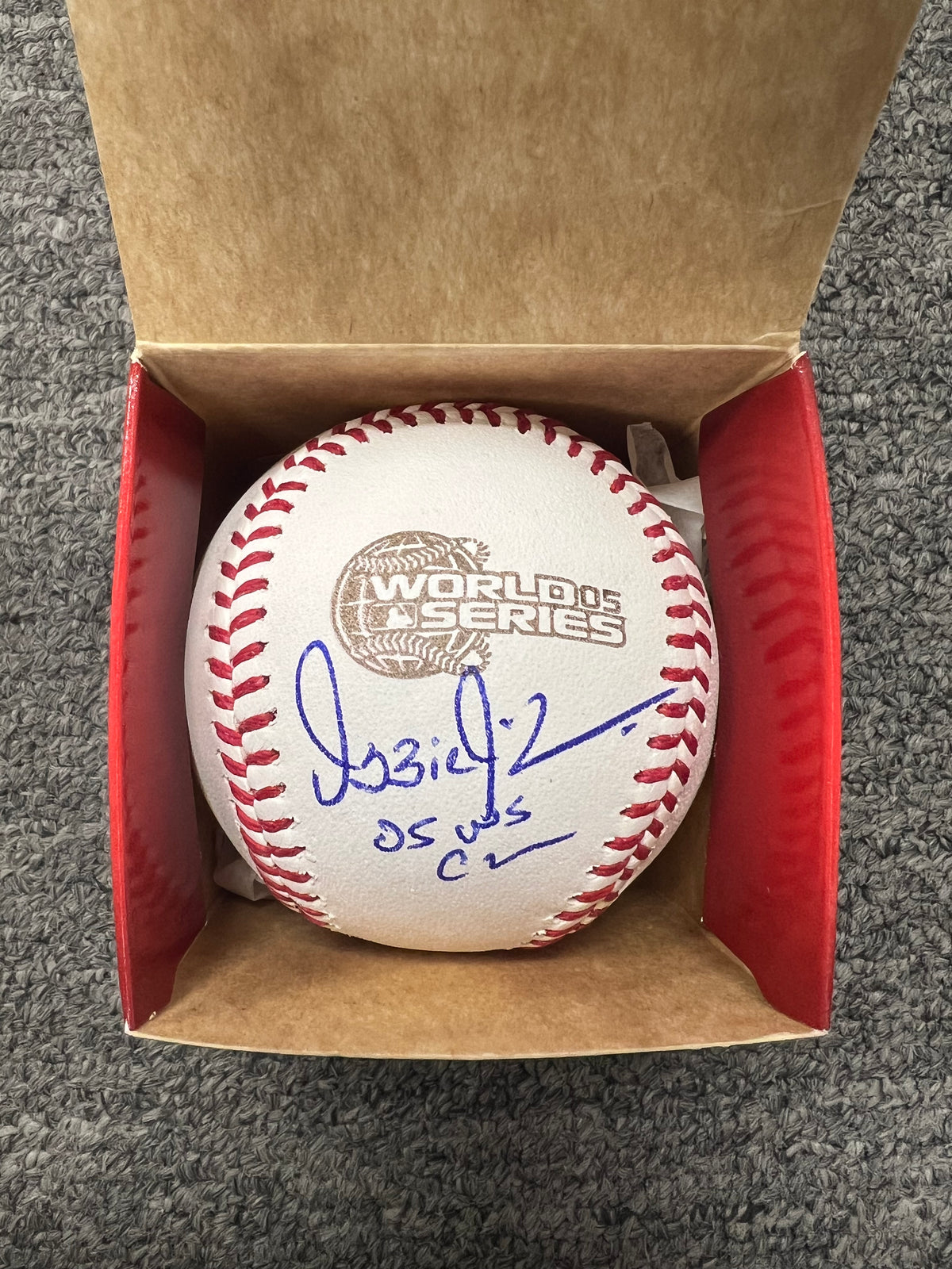 Ozzie Guillen Autographed 05 Baseball JSA COA 05 WS Champs