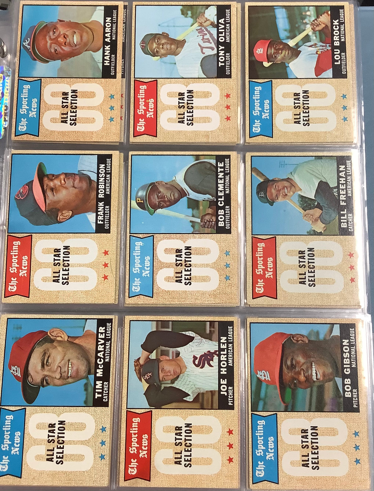 1968 TOPPS BASEBALL COMPLETE SET #1-598