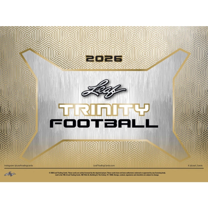 2026 Leaf Trinity Football Jumbo Box *PRESALE*