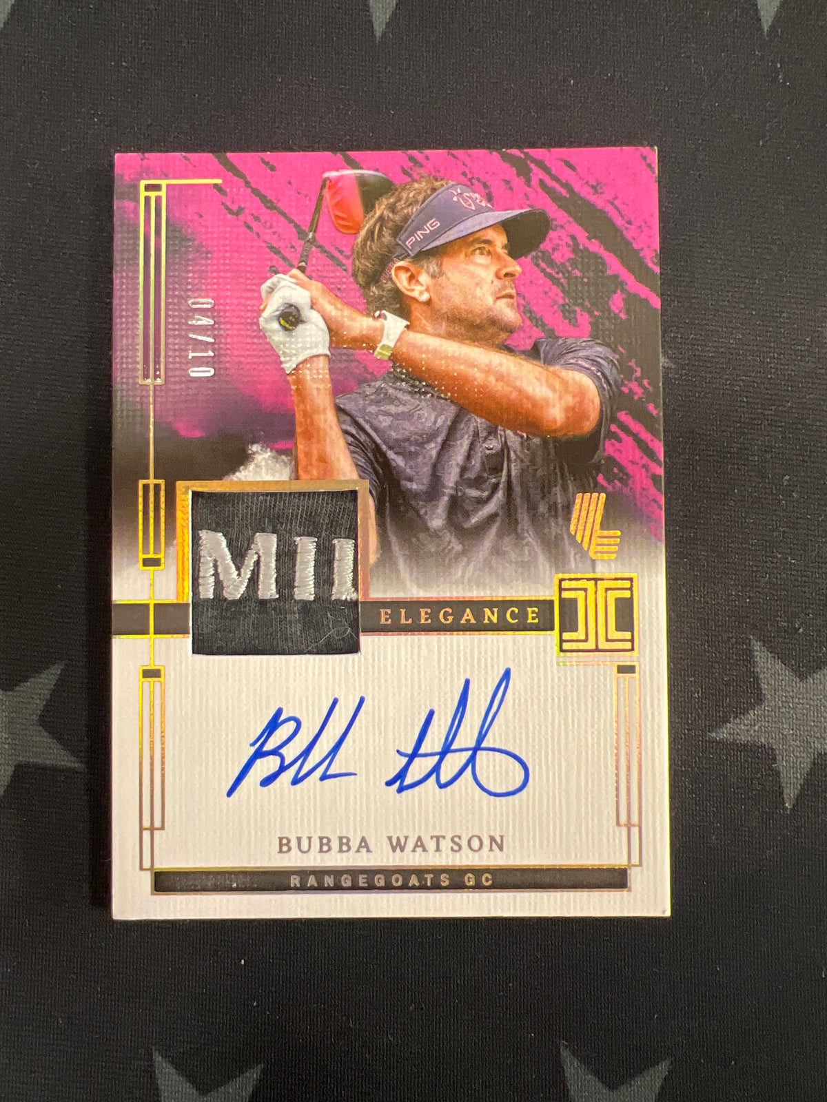 2024-25 Panini Impeccable Liv Golf Bubba Watson #EM-BWS Patch Auto /10