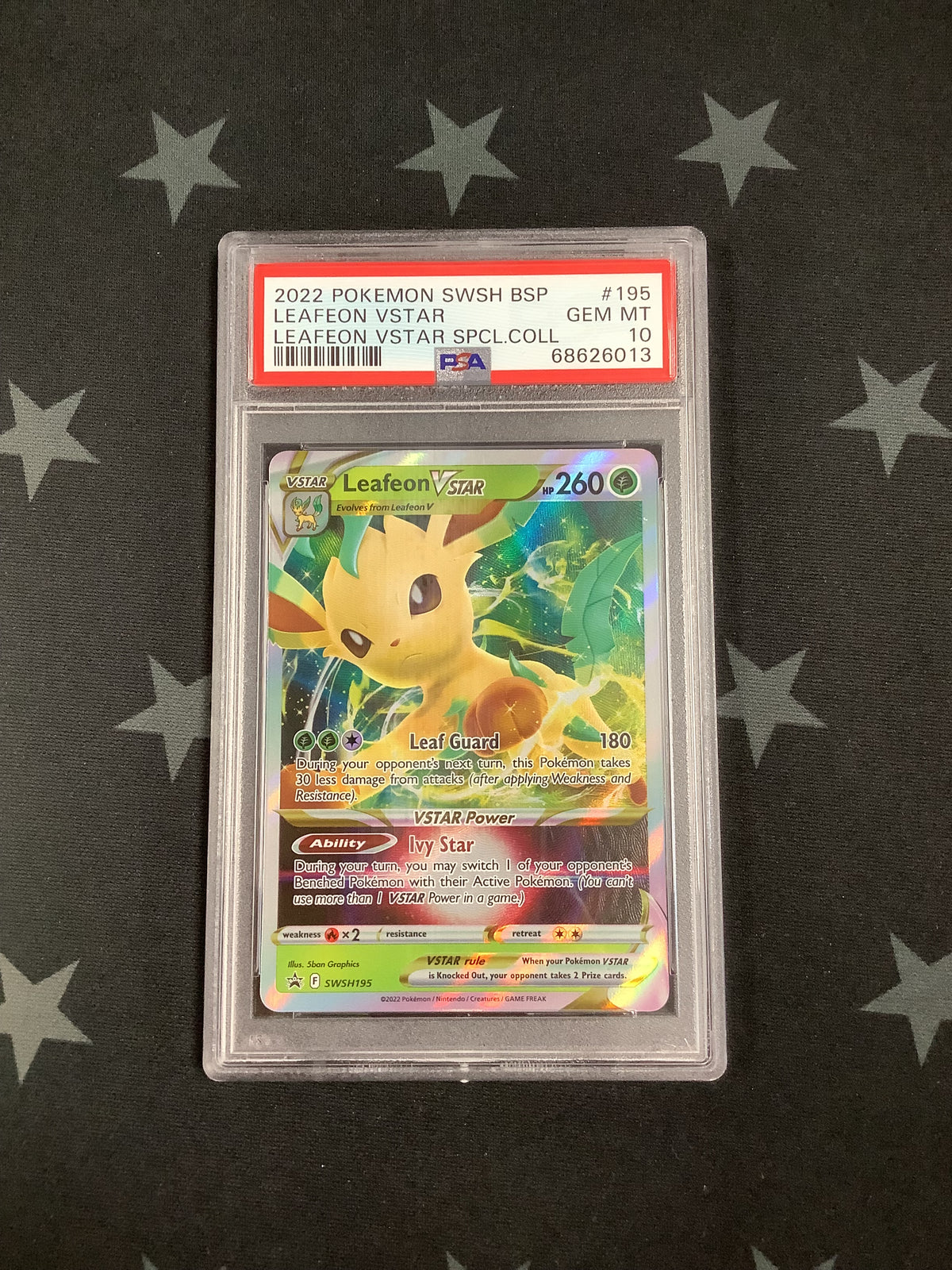 2022 POKEMON SWORD AND SHIELD LEAFEON VSTAR SPECIAL COLLECTION LEAFEON VSTAR #915 PSA GEM MT 10