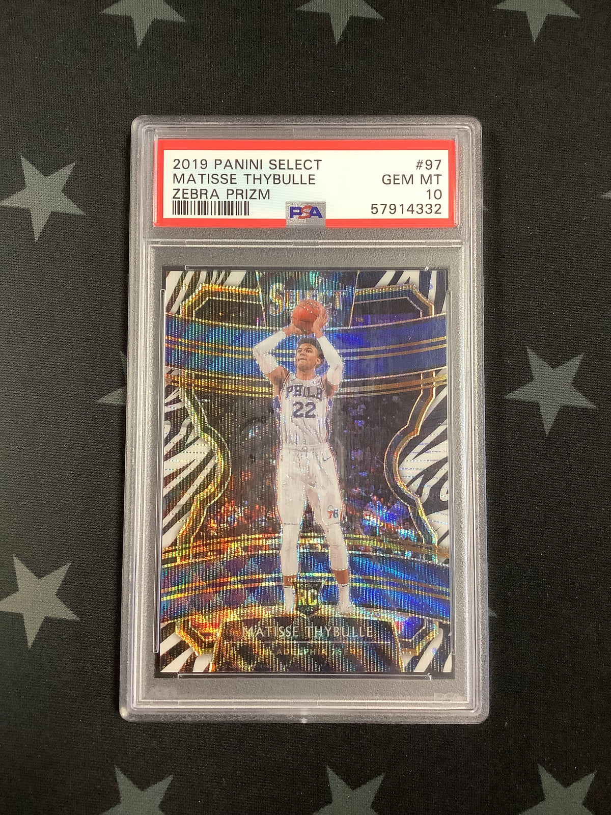 2019 PANINI SELECT BASKETBALL ZEBRA PRIZM MATISSE THYBULLE #97 PSA GEM MT 10