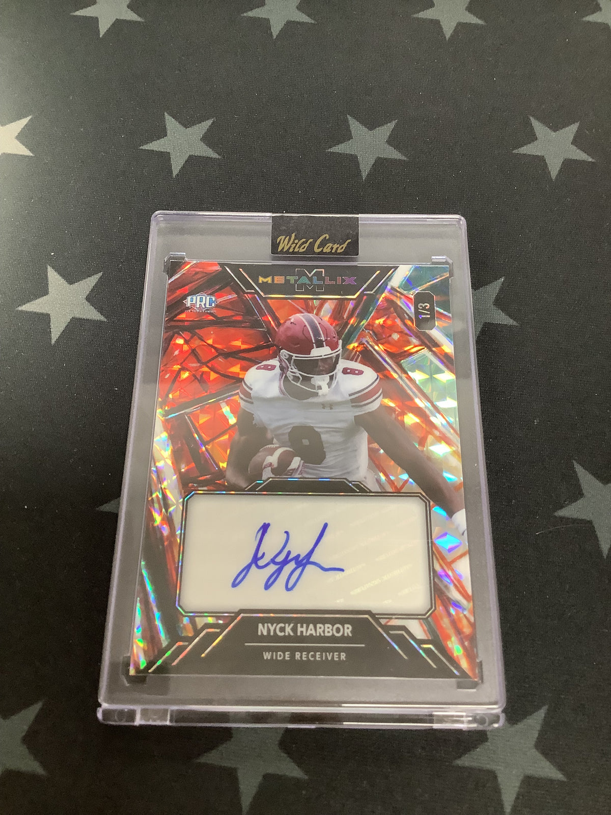 2025 Wild Card Metallix Pro Look Nyck Harbor Rookie PRC Auto /3 WMGA-NH