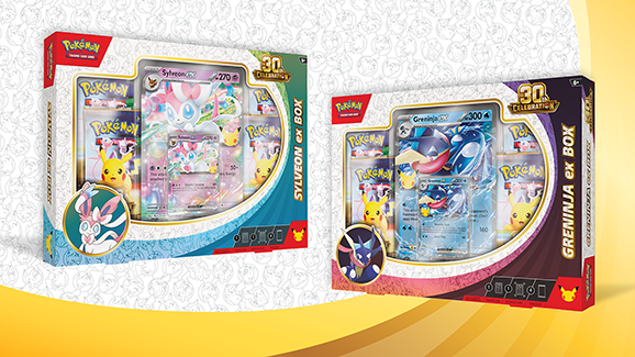 Pokemon 30th Celebration Pokemon ex Box (Sylveon or Greninja) *PRESALE*
