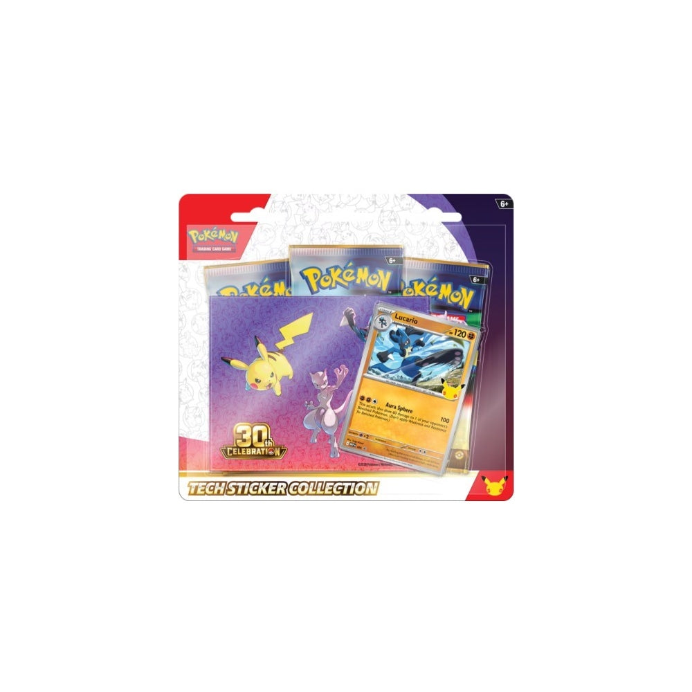 Pokemon 30th Celebration Tech Sticker Collection Blister 12-Box Case *PRESALE*