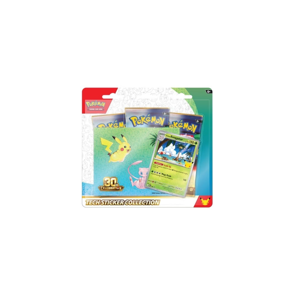 Pokemon 30th Celebration Tech Sticker Collection Blister 12-Box Case *PRESALE*