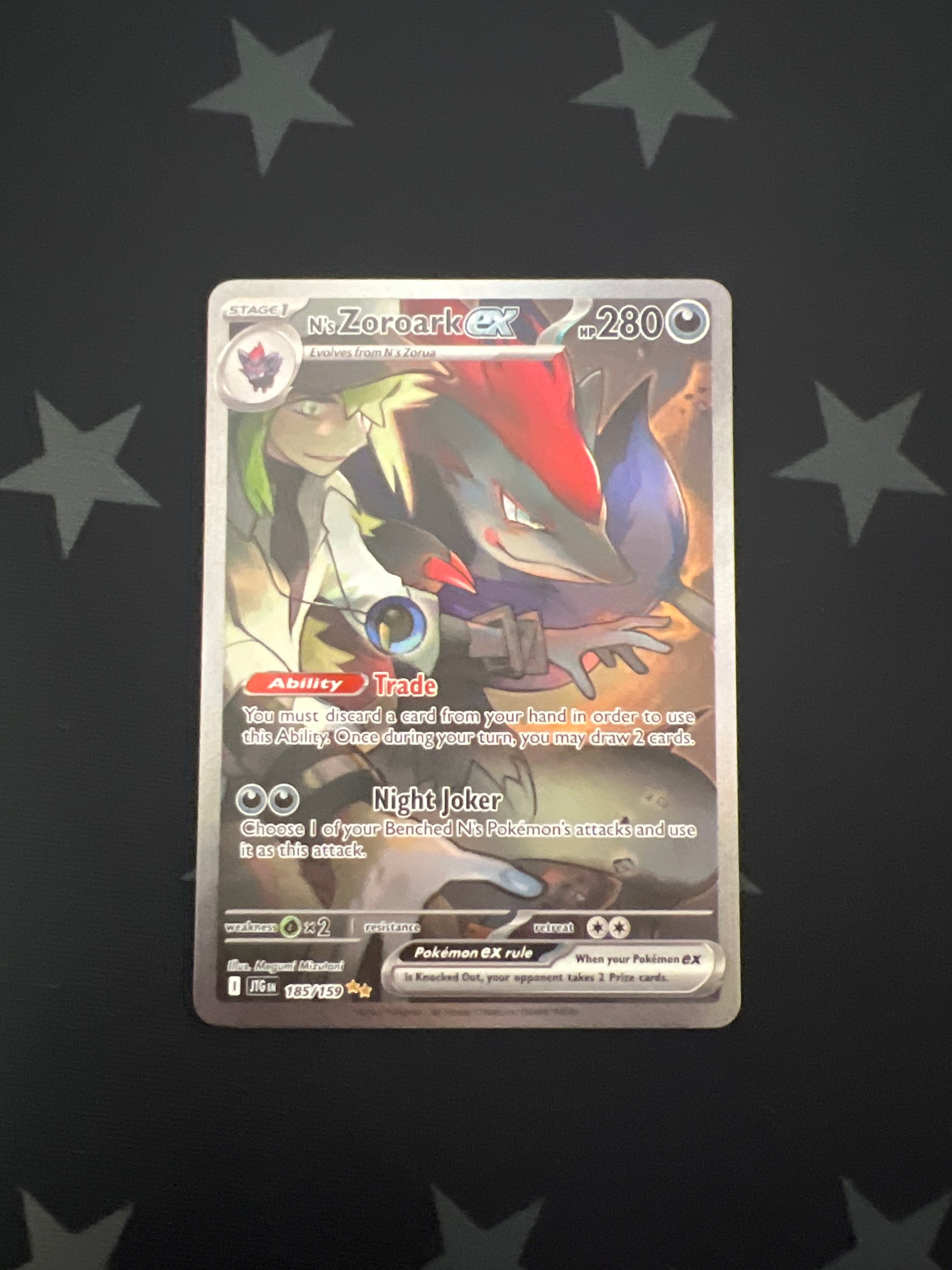 Pokemon Journey Together Special Illustration Rare N's Zoroark ex #185 Pokemon Journey Together Special Illustration Rare N's Zoroark ex #185