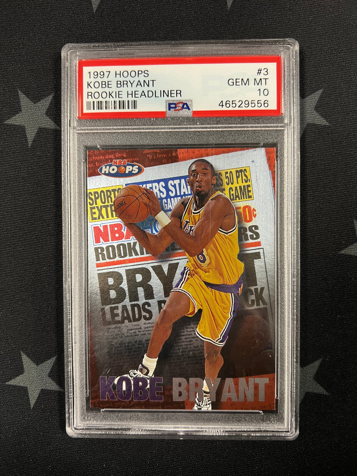 1997 Hoops Kobe Bryant #3 Rookie Headliner PSA 10 Gem Mint