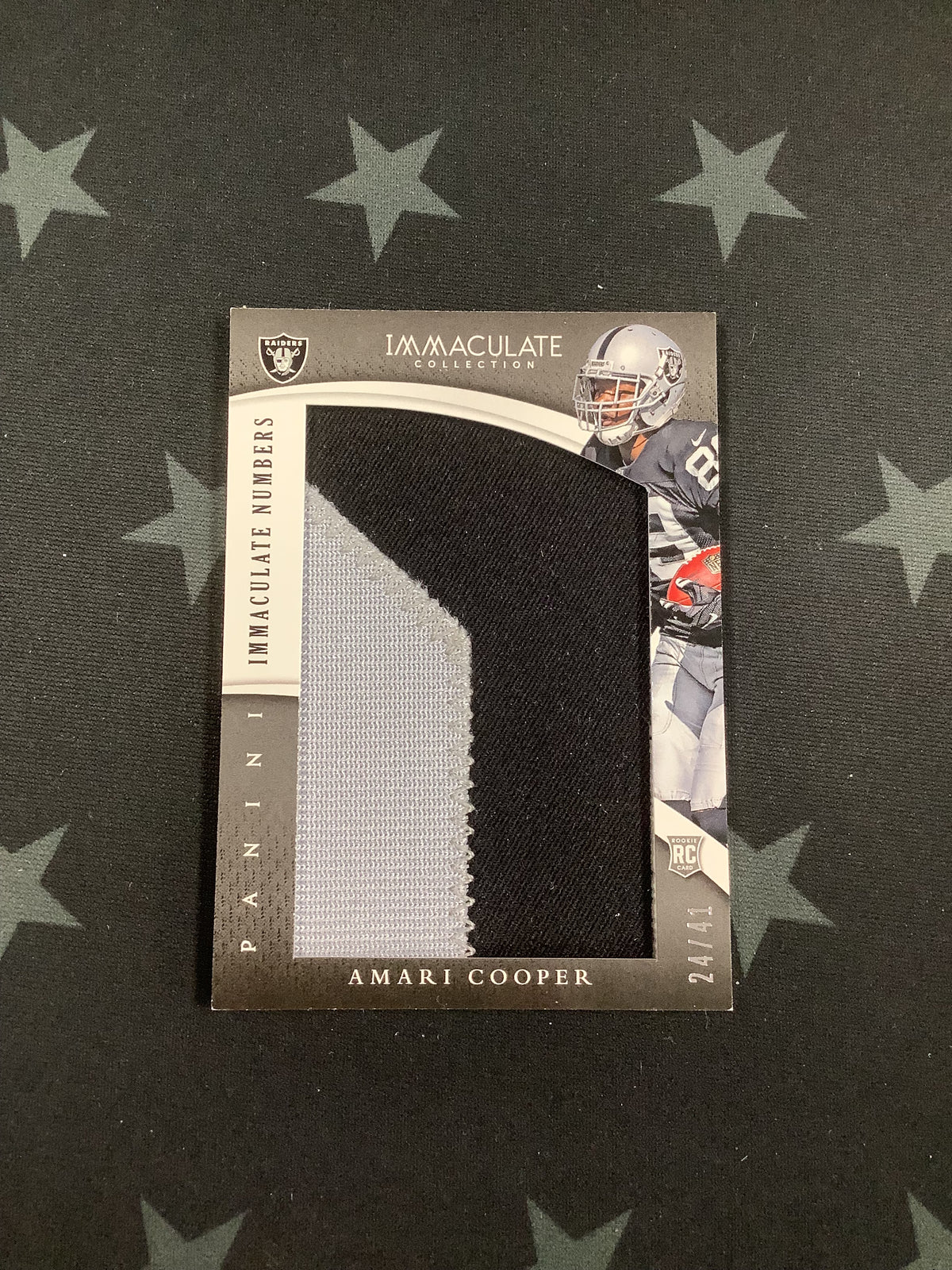 2015 PANINI IMMACULTE COLLECTION FOOTBALL AMARI COOPER PATCH #IJ-AC /41