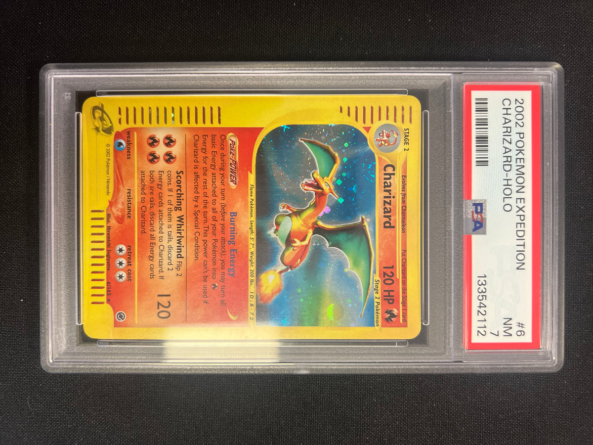 2002 POKEMON EXPEDITION CHARIZARD-HOLO #6 PSA 7