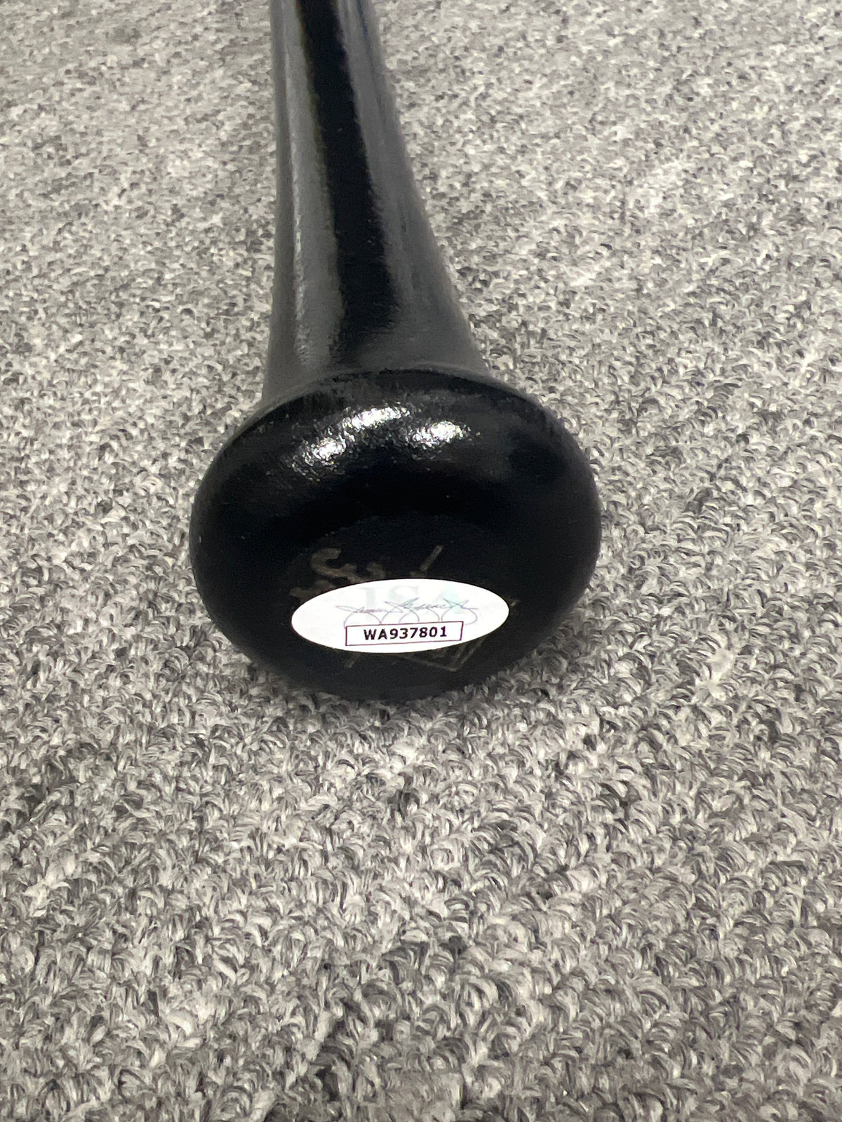 Miguel Amaya Autographed Baseball Bat Blue Ink JSA COA