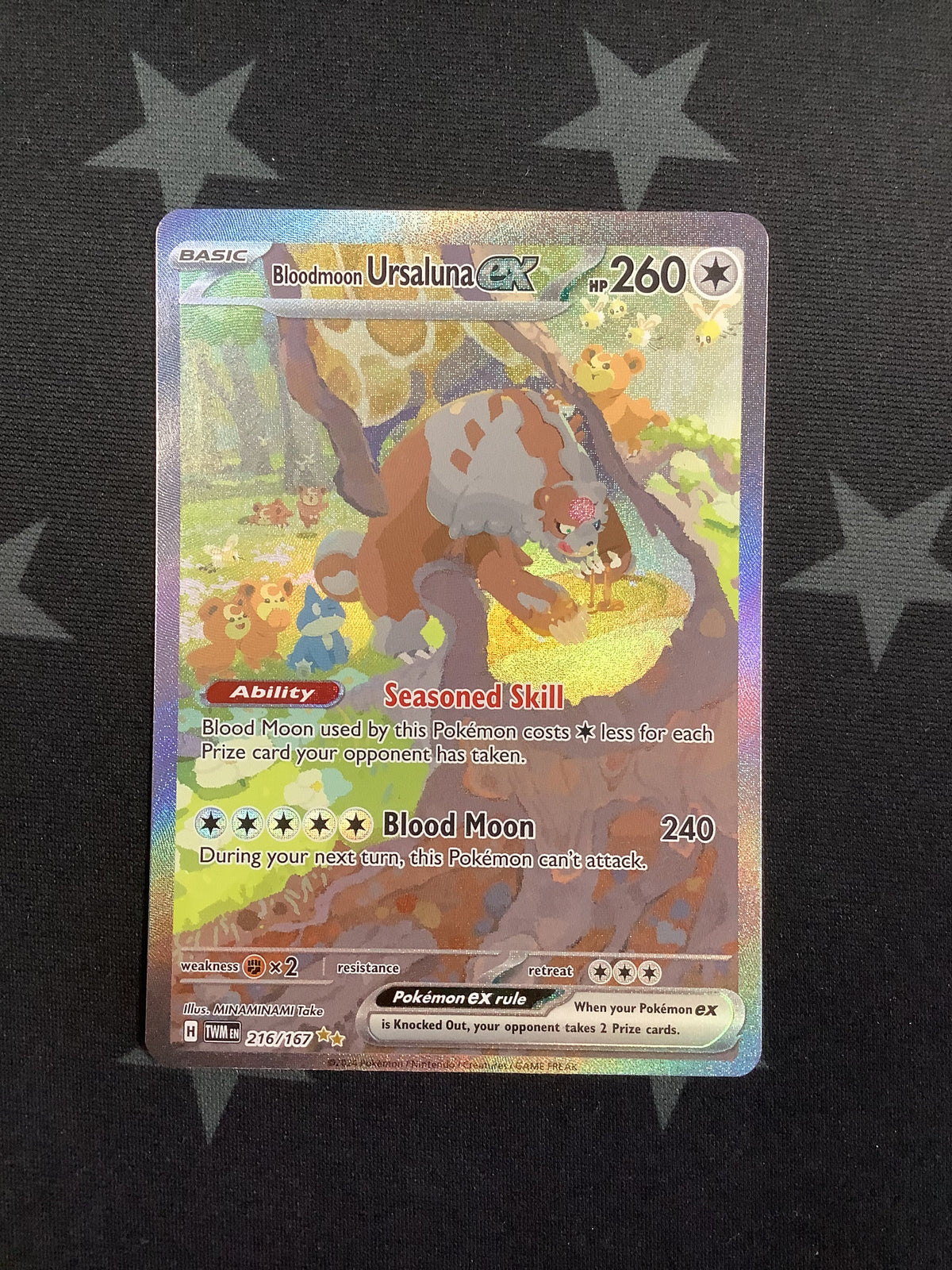 2024 Pokémon TCG Bloodmoon Ursaluna EX 216/167 Twilight Masquerade