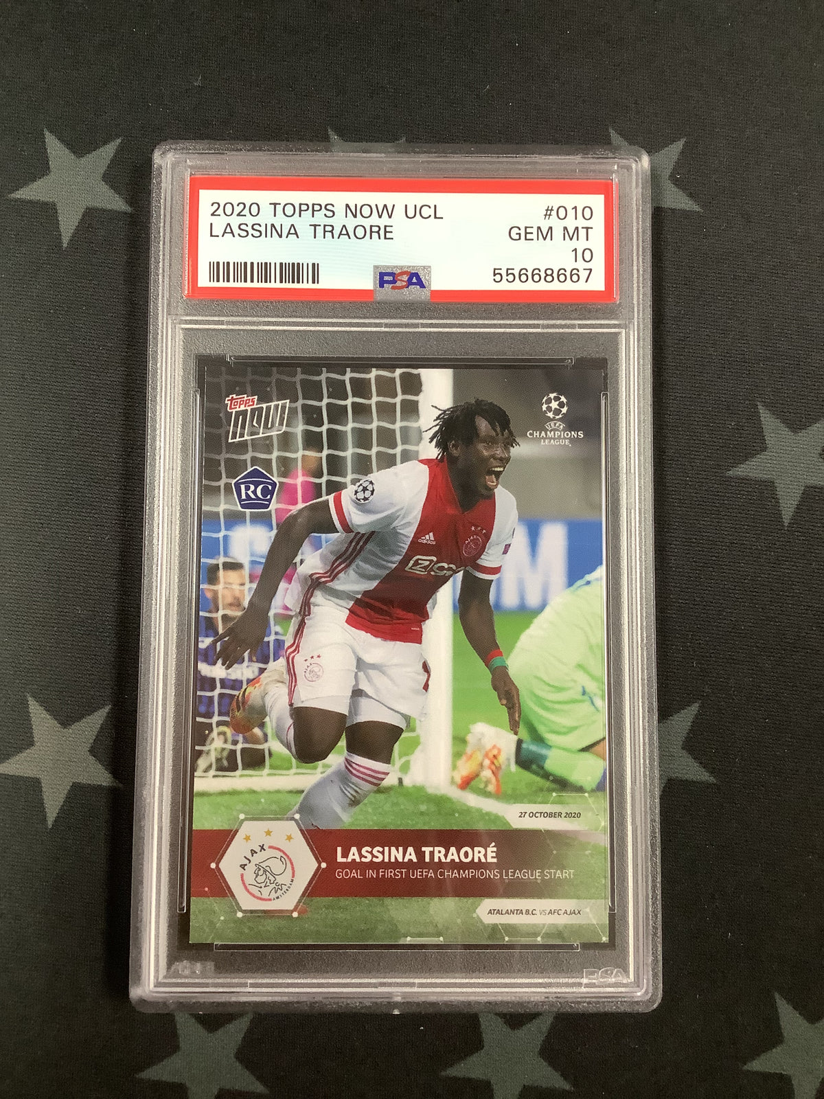 2020 TOPPS NOW UCL LASSINA TRAORE #010 GEM MT 10 55668667