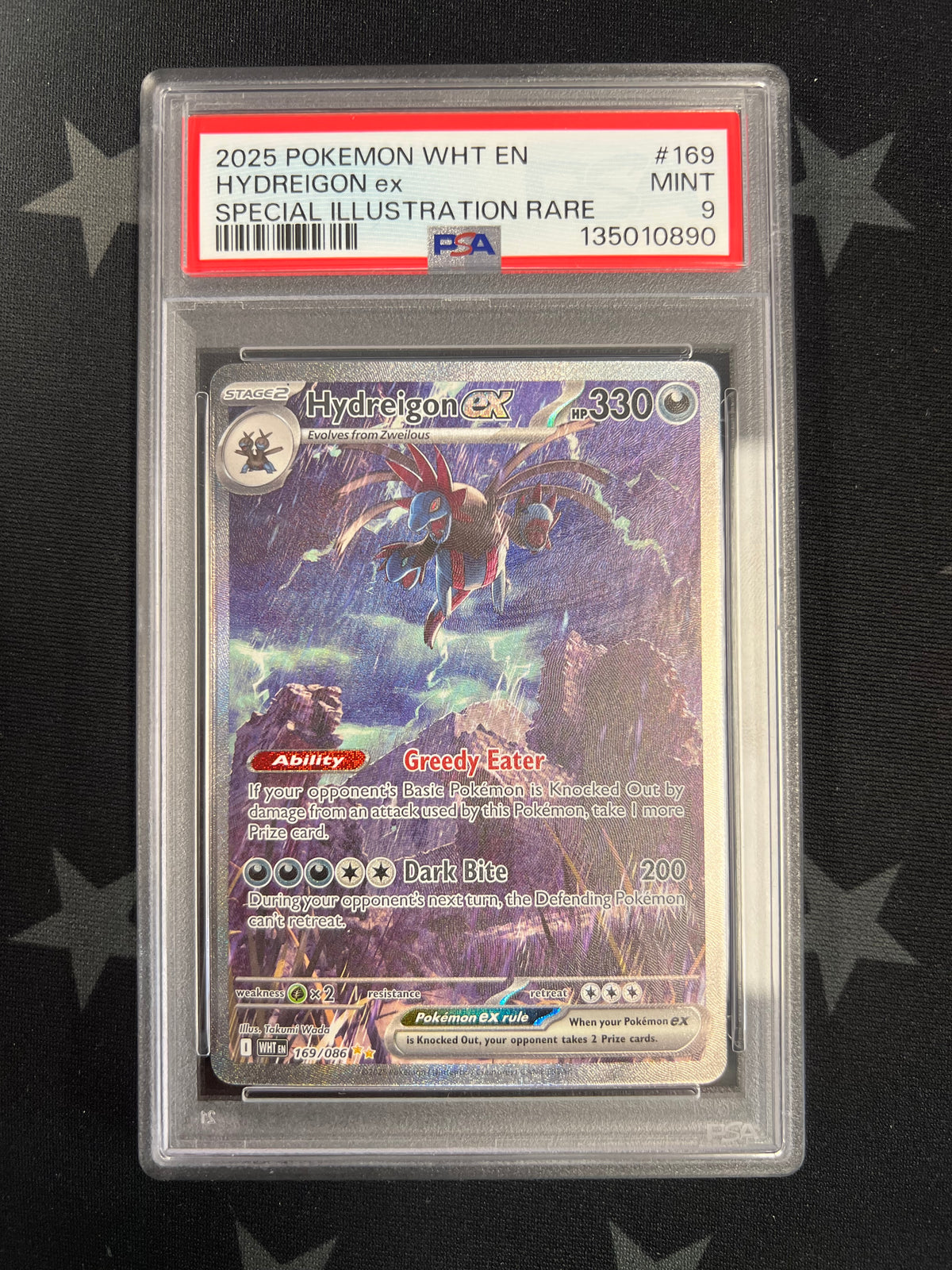 2025 Pokemon White Flare Hydreigon ex SIR 169 PSA 9
