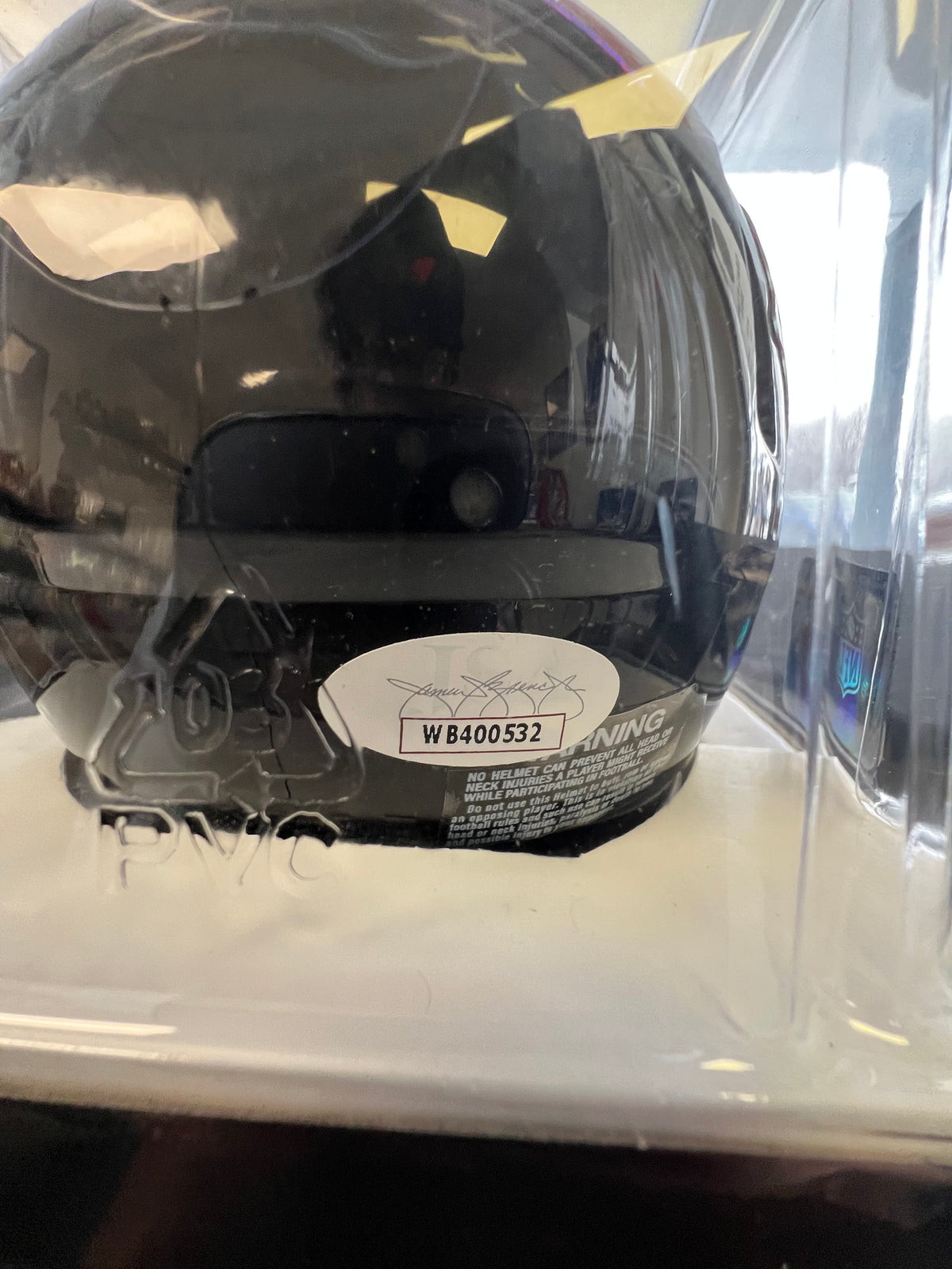 Keith Van Horne "SB XX" Signed Riddell Mini Helmet - JSA Certified