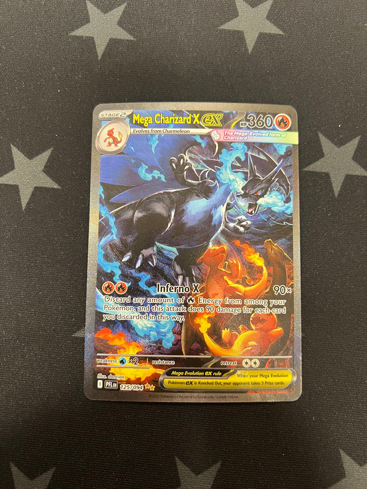 2025 Pokemon Mega Charizard X EX 125/094 (SIR) Phantasmal Flames