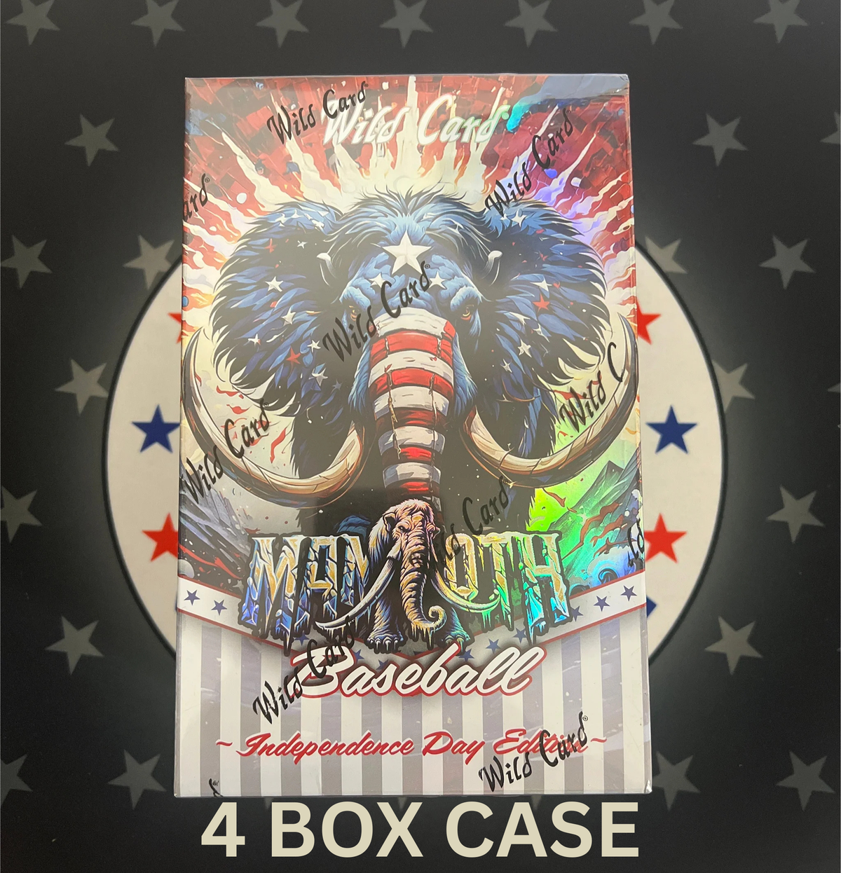 2025 Wild Card Independence Day Mammoth Baseball 4 Box Case