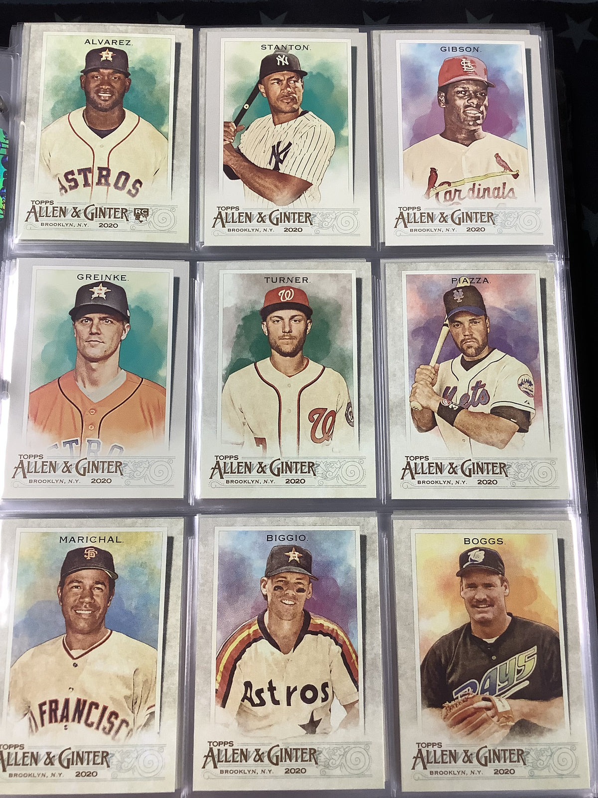 2020 TOPPS ALLEN AND GINTER COMPLETE SET #1-300 PLUS SP SET WITH 5 INSERT SETS