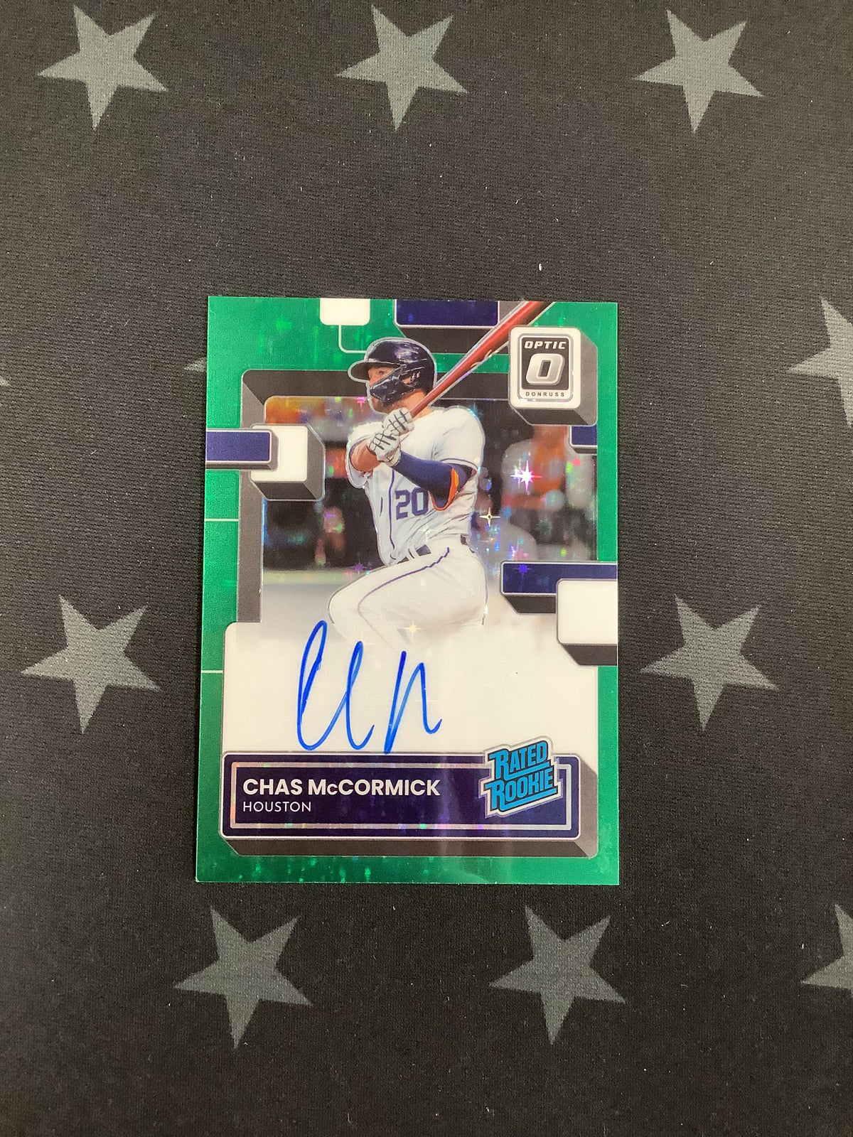 2022 PANINI DONRUSS OPTIC BASEBALL GREEN CHAS MCCORMICK AUTO #RRS-CM /49