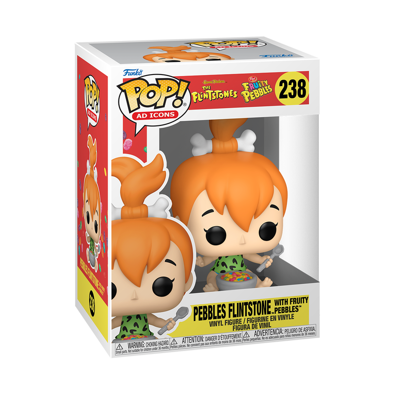 Pebbles Flinstone With Fruity Pebbles Funko Pop Ad Icons 238 W/ Protector