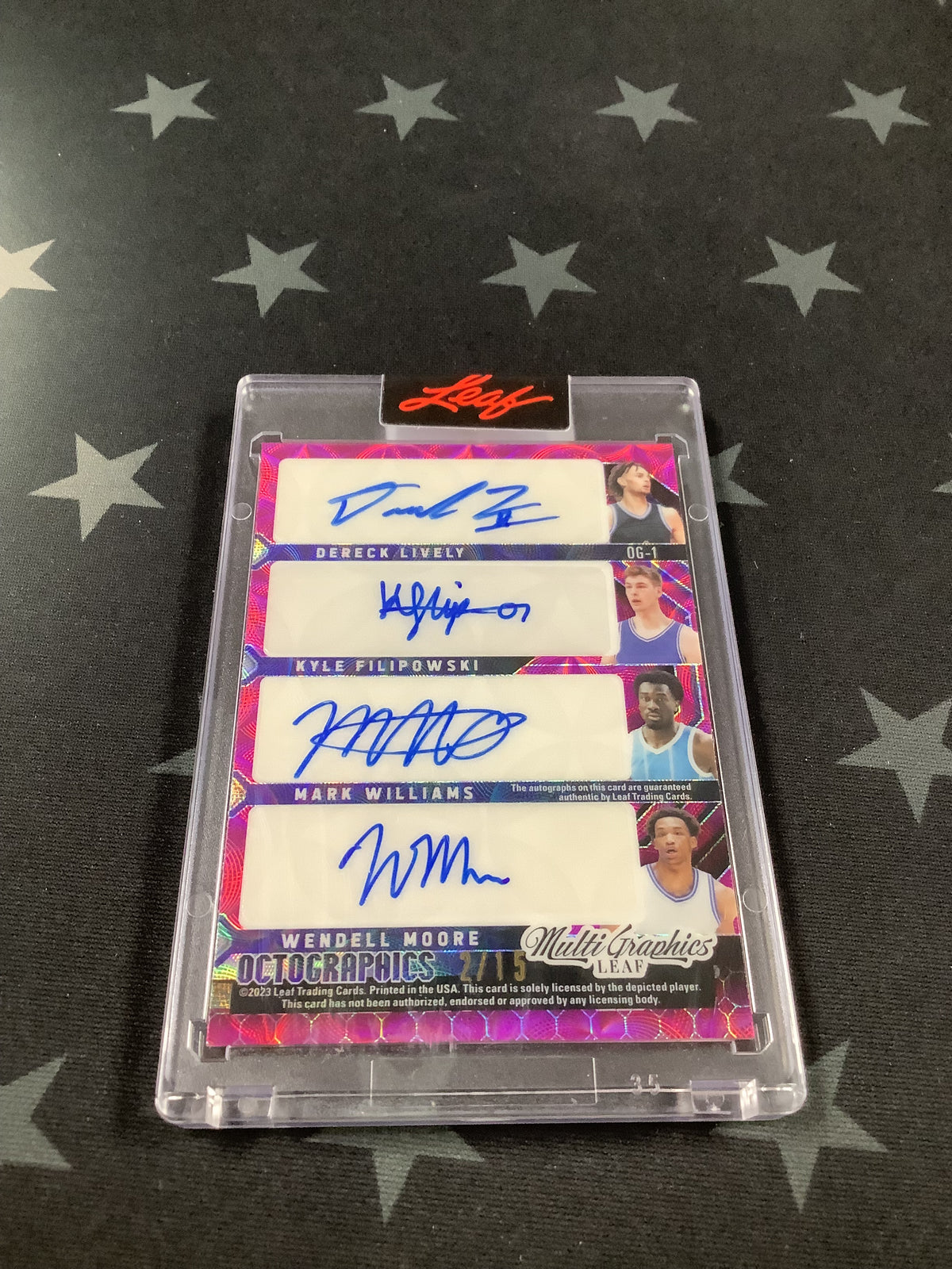 2023 LEAF OCTOGRAPHICS BACOT/LOVE/NANCE/NICKEL/LIVELY/FILIPOWSKI/WILLIAMS/MOORE #2/15
