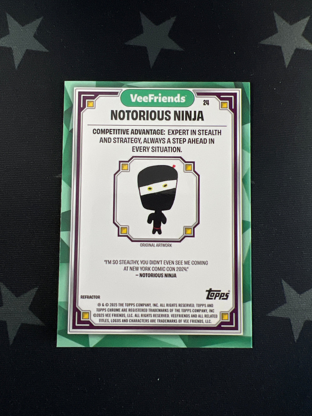 2025 Topps Chrome VeeFriends Notorious Ninja #24 Refractor