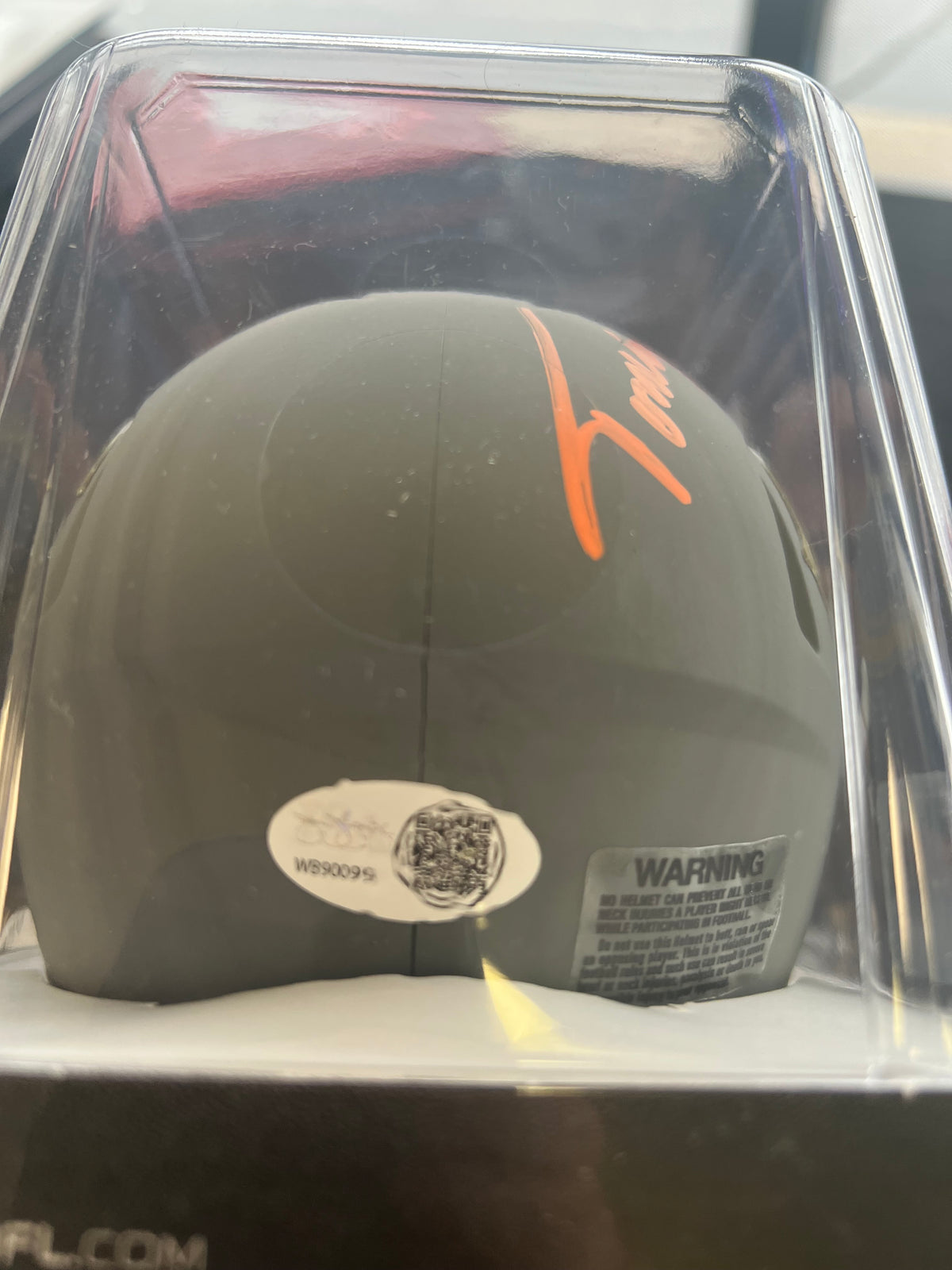 Tom Thayer "SB XX" Signed Riddell Slate Mini Helmet - JSA Certified