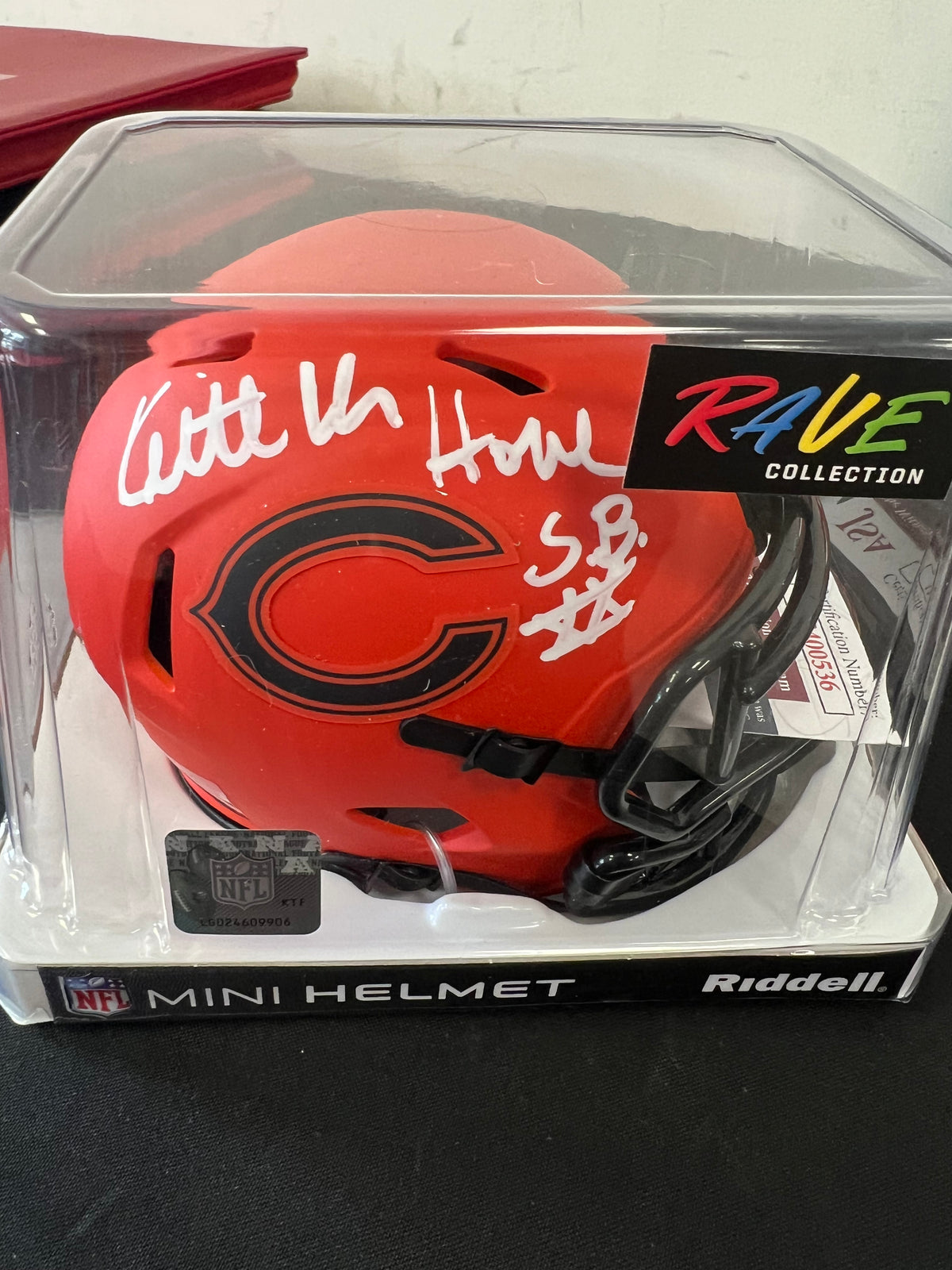 Keith Van Horne "SB XX" Signed Riddell Rave Mini Helmet - JSA Certified