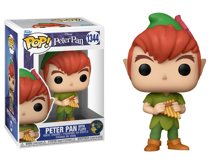 Peter Pan With Flute Funko Pop Disney Peter Pan 70th 1344 W/ Protector