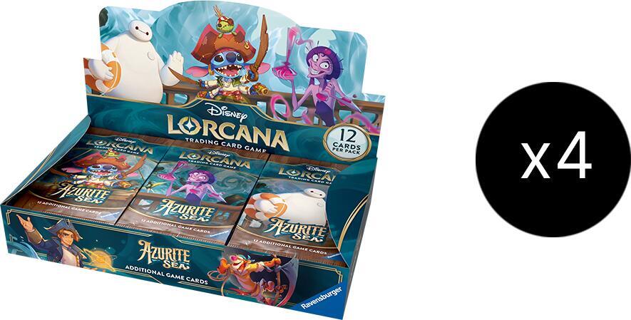 Disney Lorcana Azurite Sea Booster 4 Box Case *PRESALE*