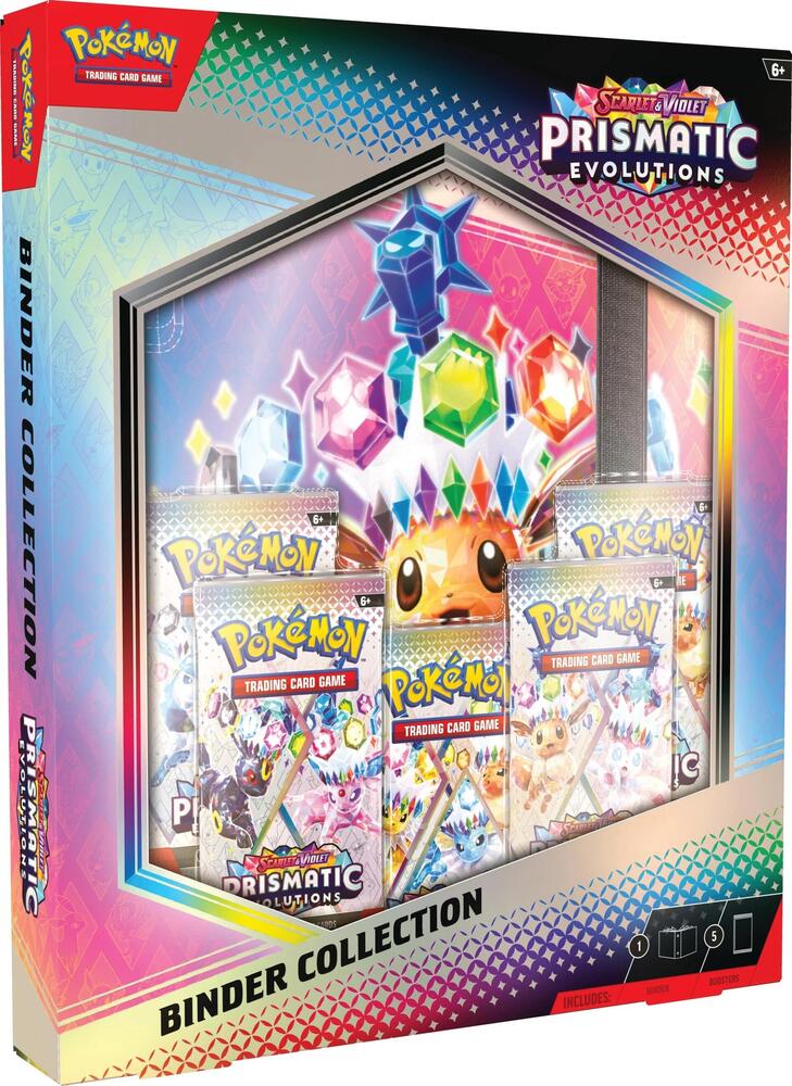 Pokemon Prismatic Evolutions Binder Collection Box 6 Box Case *PRESALE*