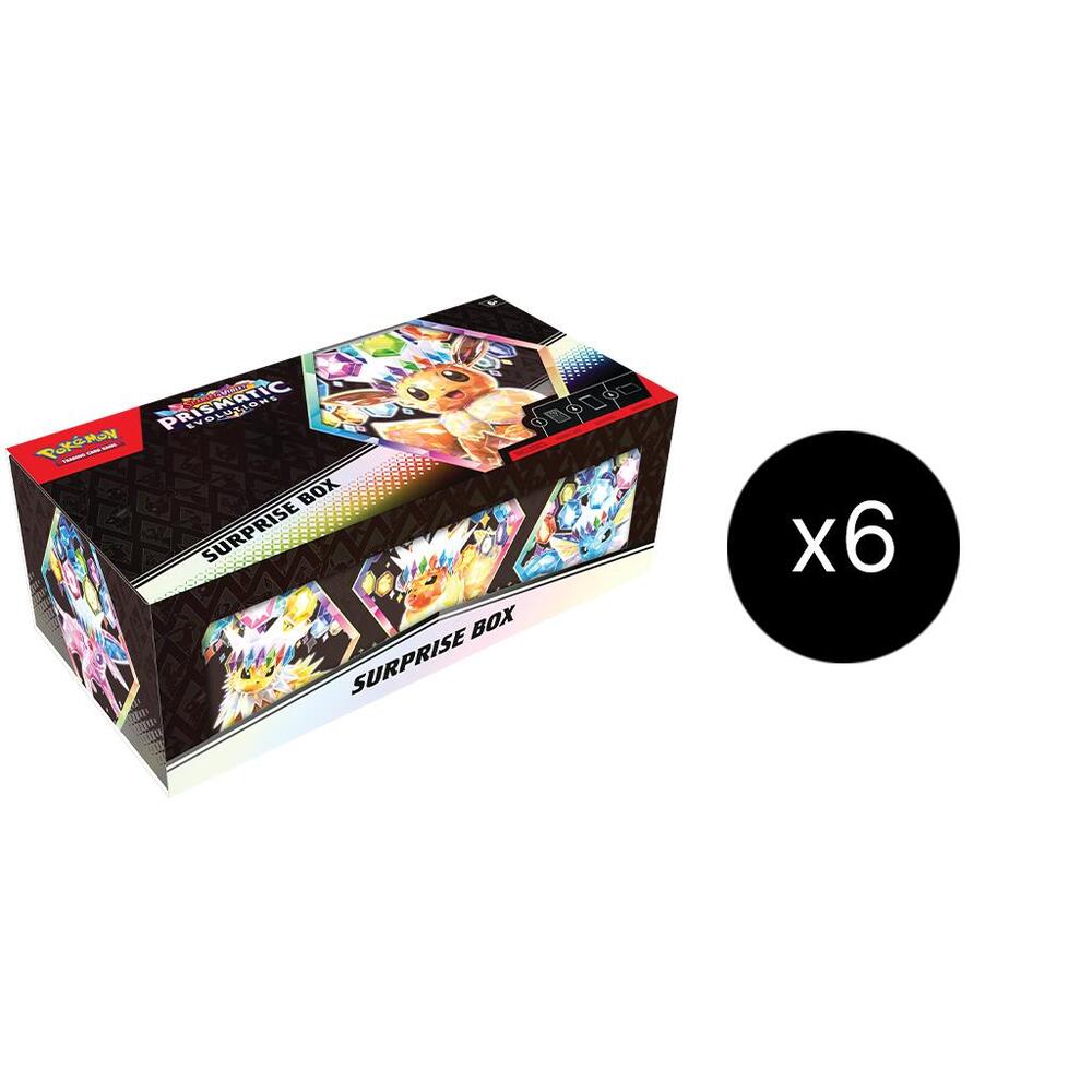Pokemon Prismatic Evolutions Suprise 6 Box Case