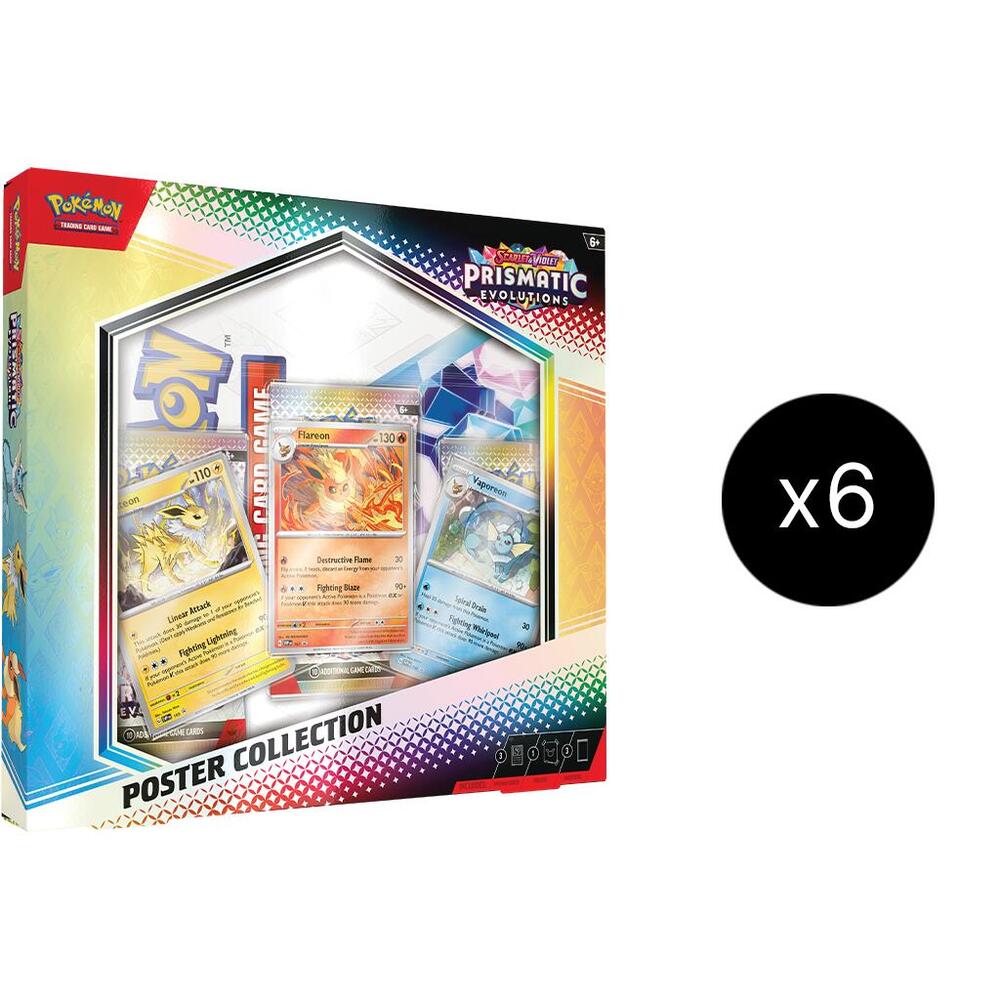 Pokemon Prismatic Evolutions Poster Collection 6 Box Case