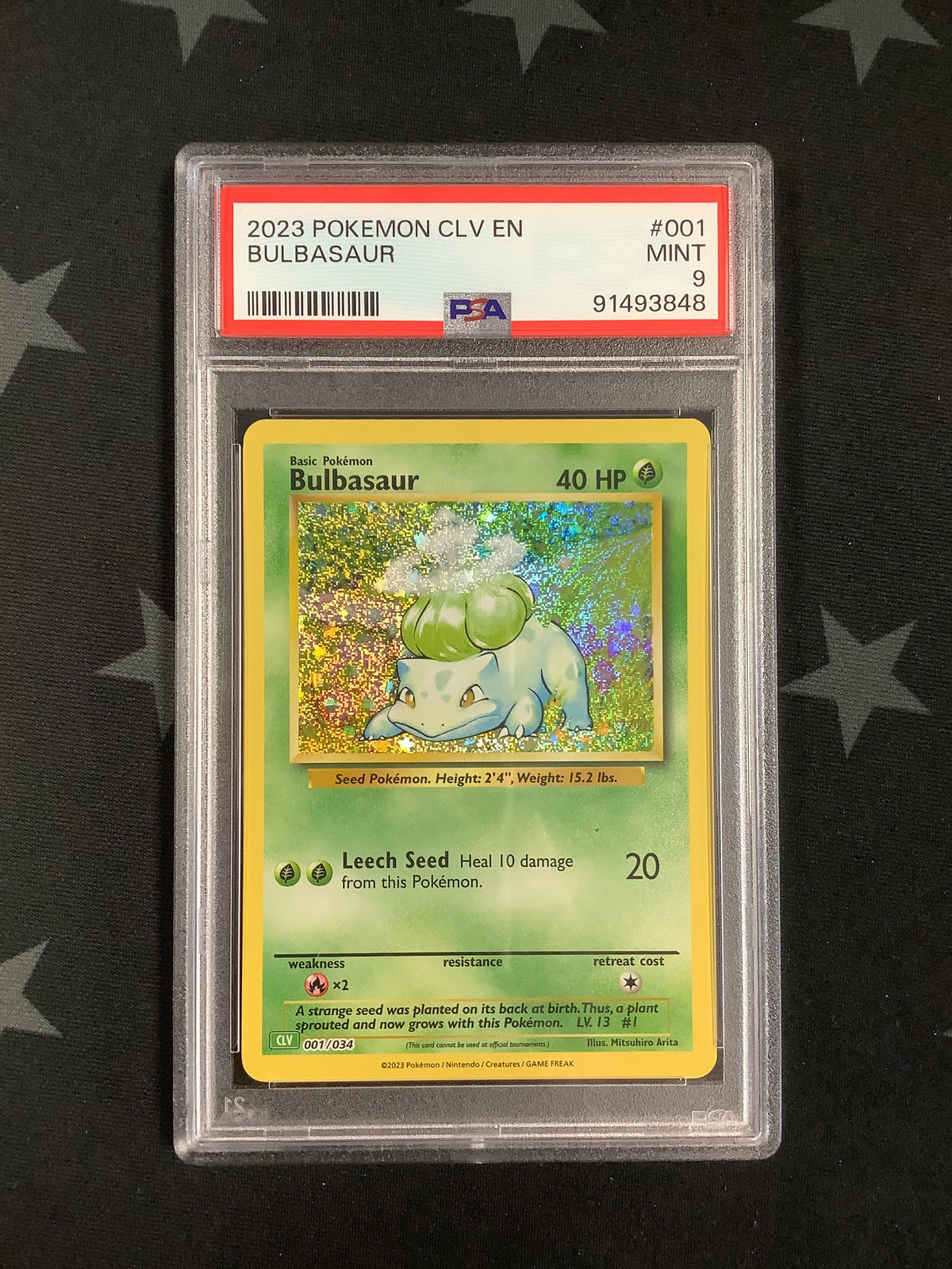 2023 POKEMON CLV EN BULBASAUR #001 PSA MINT 9 91493848